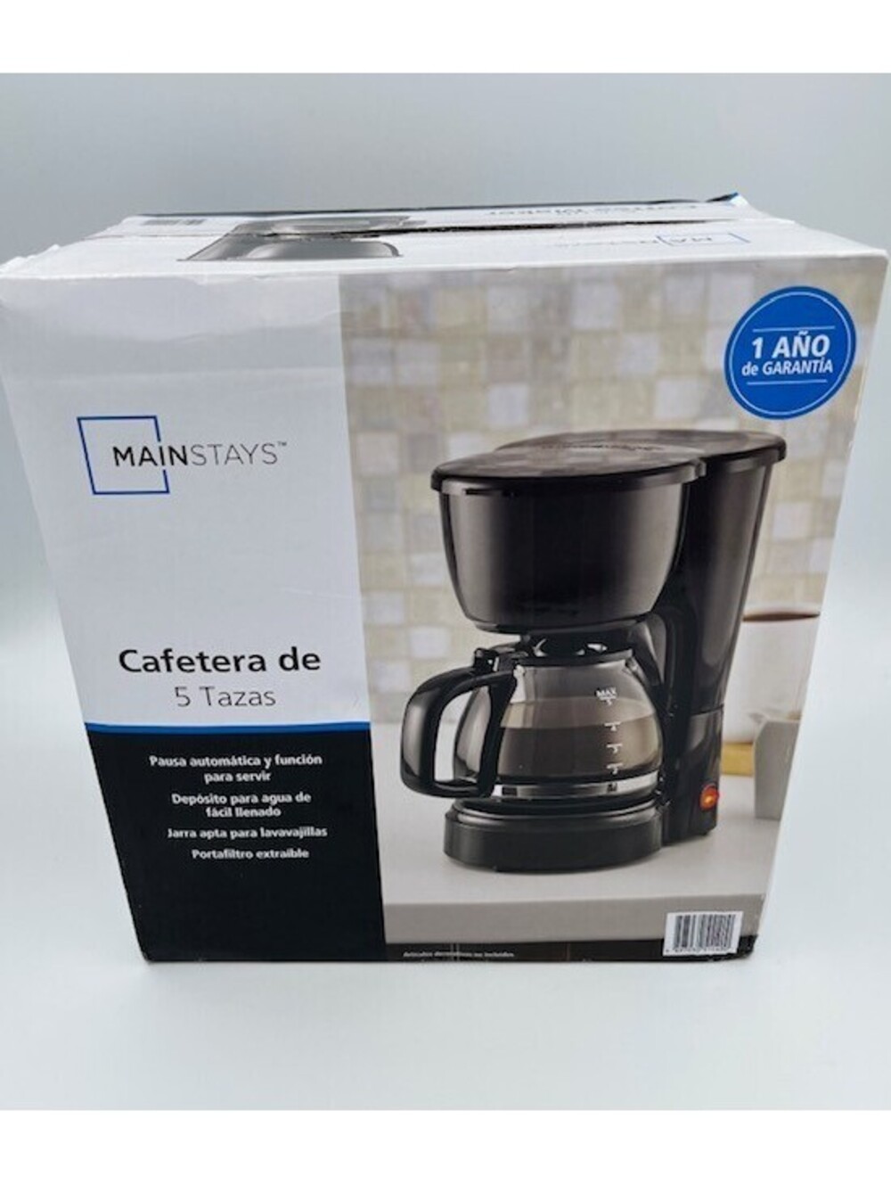 5 Cup Coffee Maker By Mainstays NIB